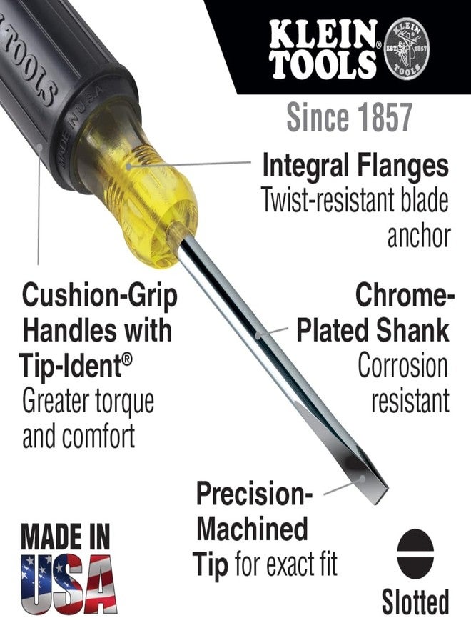 Klein Tools 600-6 5/16-Inch Keystone Screwdriver, Made in USA, 6-Inch Square Shank - Image 2