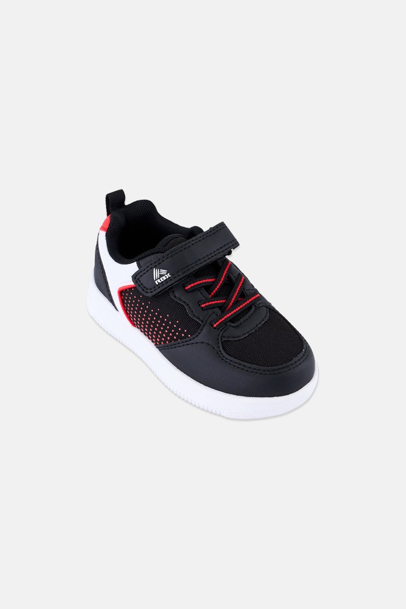 RBX Toddlers Boy Brand Logo Velcro Outdoor Shoes, Black - Image 1