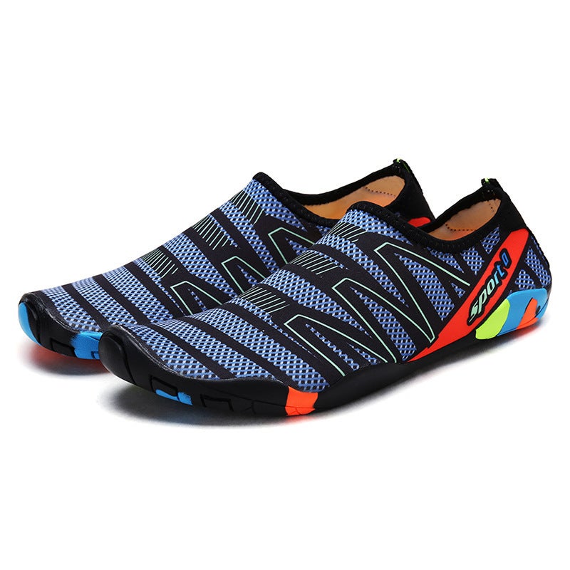 Generic Outdoor Tracing Shoes Quick-drying Water Shoes Amphibious Fishing Water Shoes Childrens Shoes Couple Parent-child Beach Shoes Diving Swimming 186 dark blue