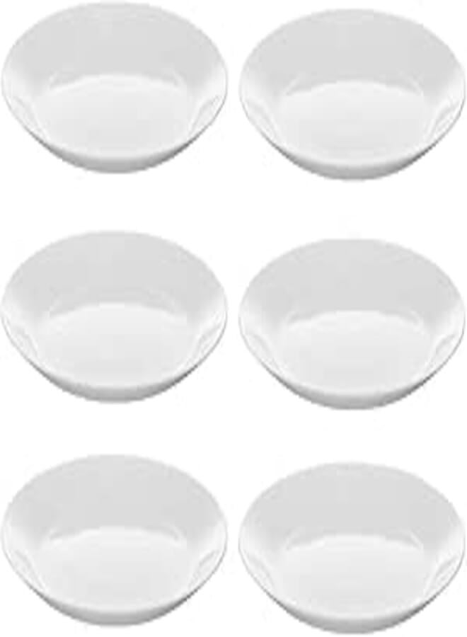 NT-STAR Elegant and Shiny White Side Plate, Set of 6, 19 cm