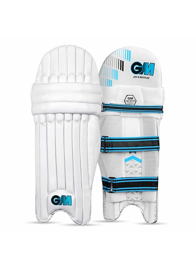 GM - Diamond Leather Cricket Batting Legguard - Image 1