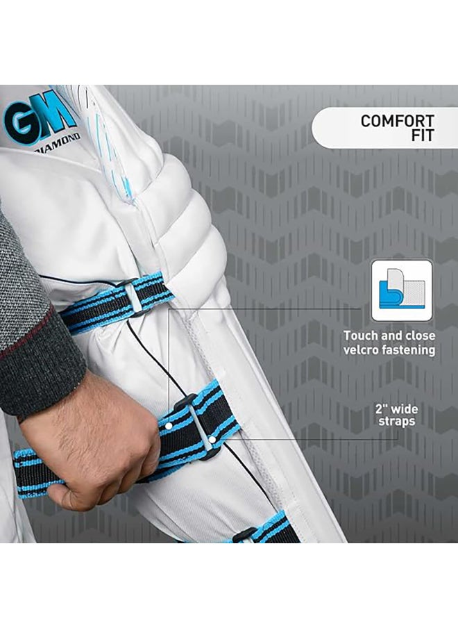GM - Diamond Leather Cricket Batting Legguard - Image 1