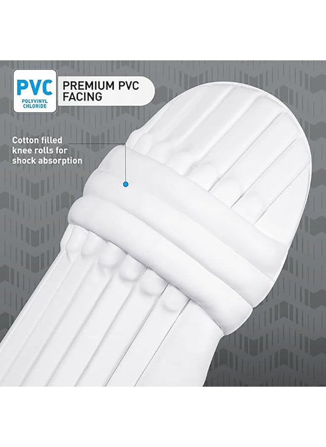 GM - Diamond Leather Cricket Batting Legguard - Image 1