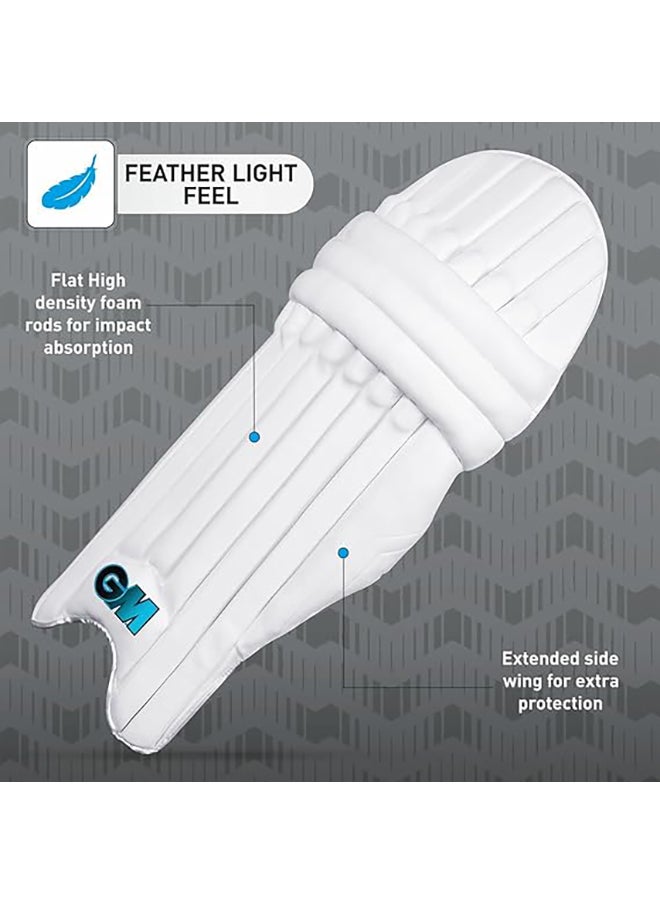GM - Diamond Leather Cricket Batting Legguard - Image 1