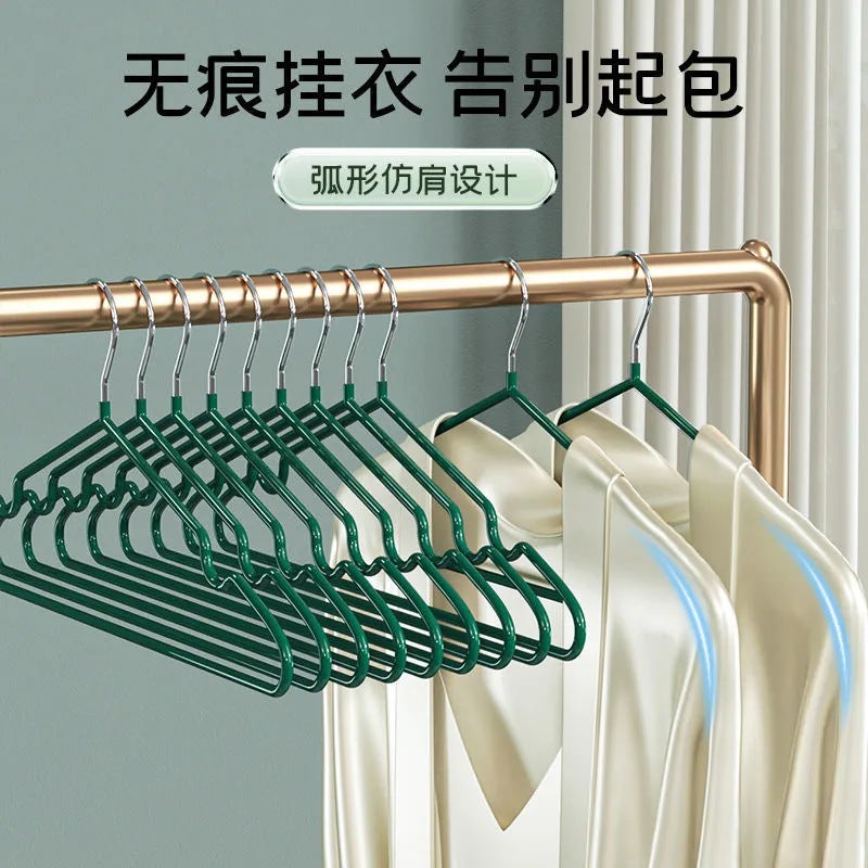 Stainless Steel Bold Plastic Dipped Clothes Hanger Household Non-Slip Seamless Clothes Hanging Adult Light Luxury High-End Balcony Bedroom Clothes Hanging - Image 4
