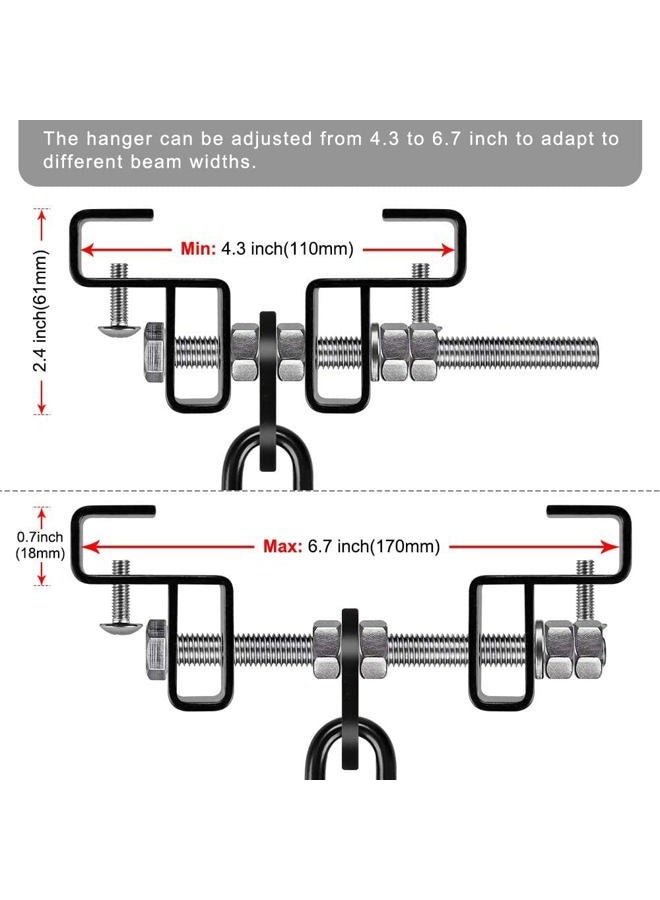 BeneLabel Punching Bag Hanger for Beam, Heavy Bag Mount, Heavy Duty Boxing Bag Mount with Carabiner, Adjustable and Stable Heavy Bag Bracket for Home Gym, 900LB Capacity - Image 4