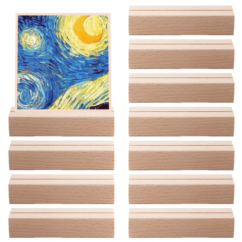 Tomoyuki Wood Place Card Holders 10 Pcs Table Number Stands Photo Name Postcard Menu Holders