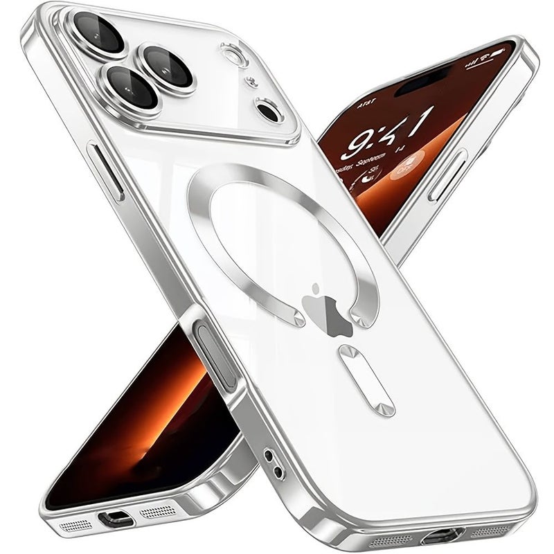 جراب هاتف من TPU الناعم المضاد للصدمات والمزين ببريق برتقالي، مع حامل مغناطيسي، لهاتف iPhone 17 Pro Max، هدية عيد الميلاد - Image 5