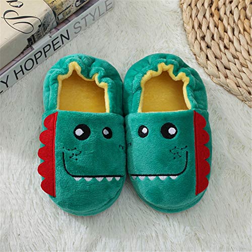 Csfry Toddler Boys Girls House Slippers Cartoon Warm Home Shoes Indoor Bedroom Green - Image 5