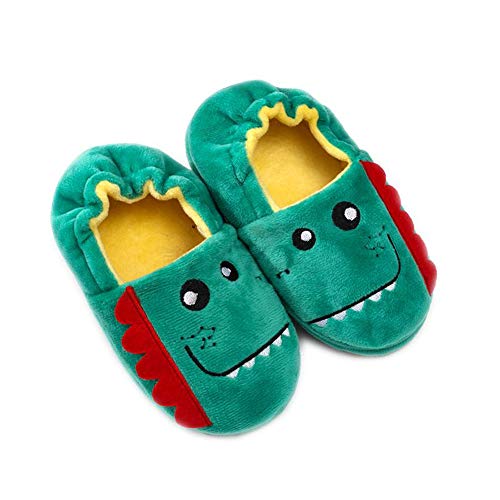 Csfry Toddler Boys Girls House Slippers Cartoon Warm Home Shoes Indoor Bedroom Green - Image 2