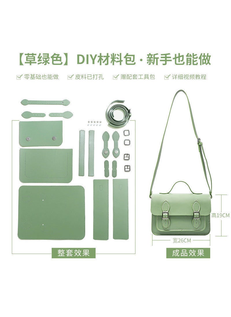 Generic - Handmade DIY Cambridge Satchel Fashion Bag Cambridge Green - Image 1