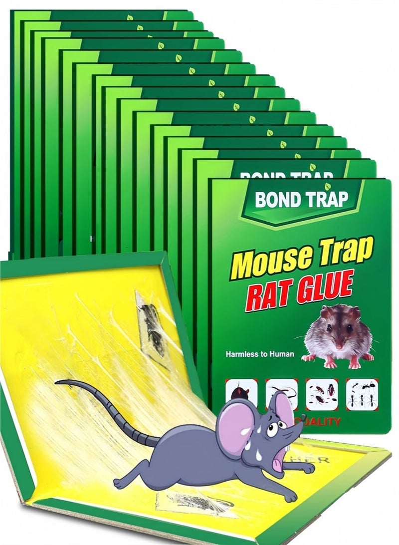 إثارة عبوة من 15 مصيدة غراء كبيرة للفئران، مصائد لاصقة احترافية للفئران للاستخدام الداخلي والخارجي، مصائد قوارض غير سامة وآمنة للحيوانات الأليفة مع لاصق قوي، مقاومة للماء للفئران والقوارض والمصائد المنزلية، لوحة لاصقة للمنزل الداخلي والمرآب والطابق السفلي والمساحات التجارية - Image 2