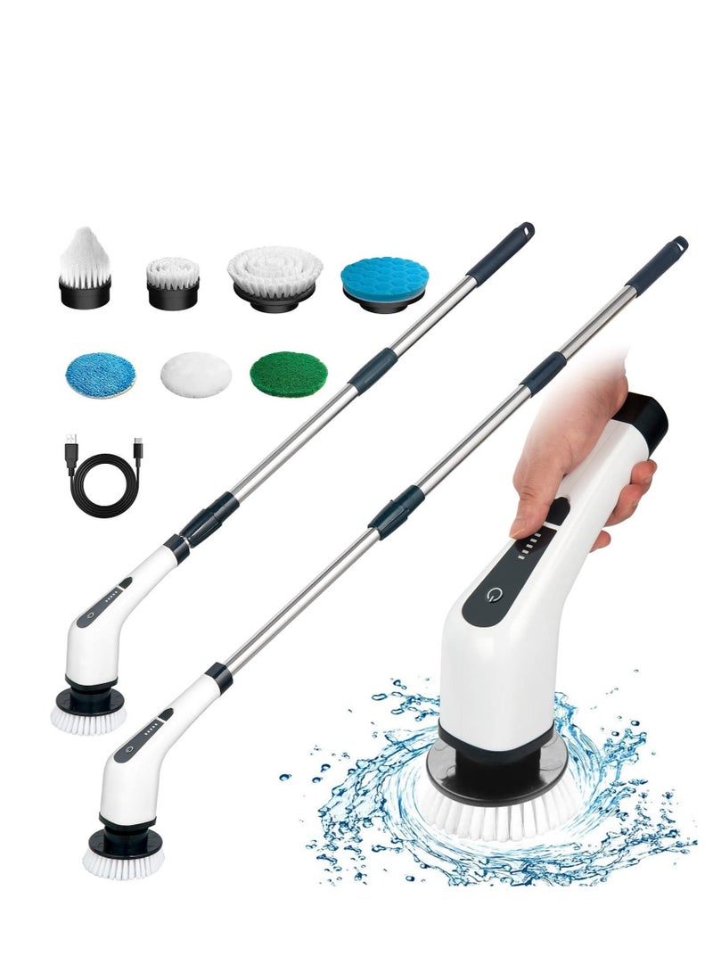 SYOSI Long Lasting Battery Life - Powered by large capacity rechargeable premium battery, the shower scrubber combined USB-C fast charge technology and battery level display function, you never need to worr - Image 1