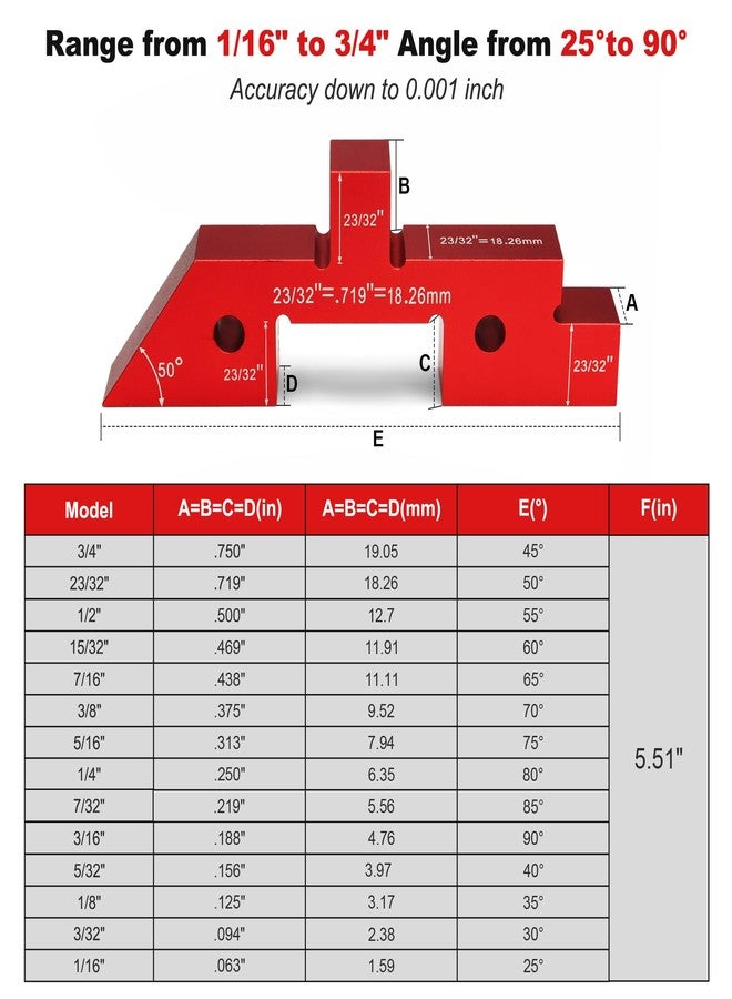 Esdabem Setup Blocks Woodworking 14Pcs Aluminum Setup Bars with Case Setup Blocks Height Gauge Set Table Setup Blocks for Woodworking Tools Router Table Saw Height Depth Angle Fence Alignment Gauge Set - Image 3
