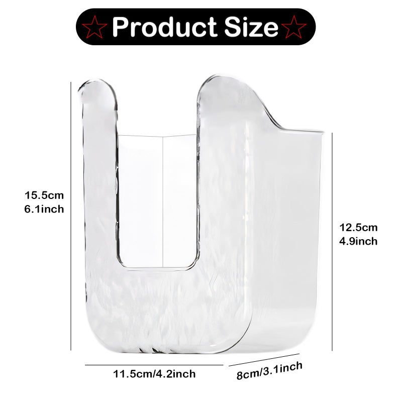 Xanadued Kitchen Wipes Storage, Flushable Wipes Holder for Bathroom, Wall-Mounted Tissue Box, Non-Slip Flushable Wipes Holder, Wipe Container, Wipes Dispenser for Kitchen Bedroom Bathroom, White - Image 2