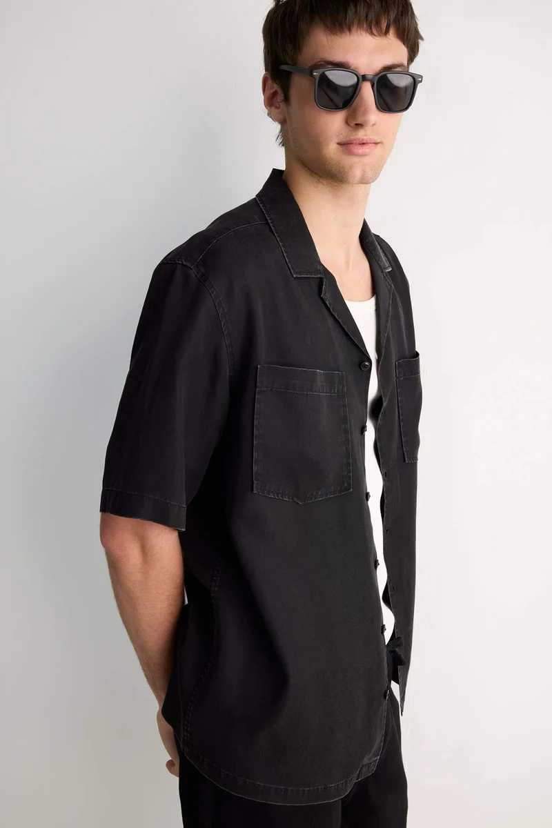 DeFacto Relax Fit Short Sleeve Cotton Shirt