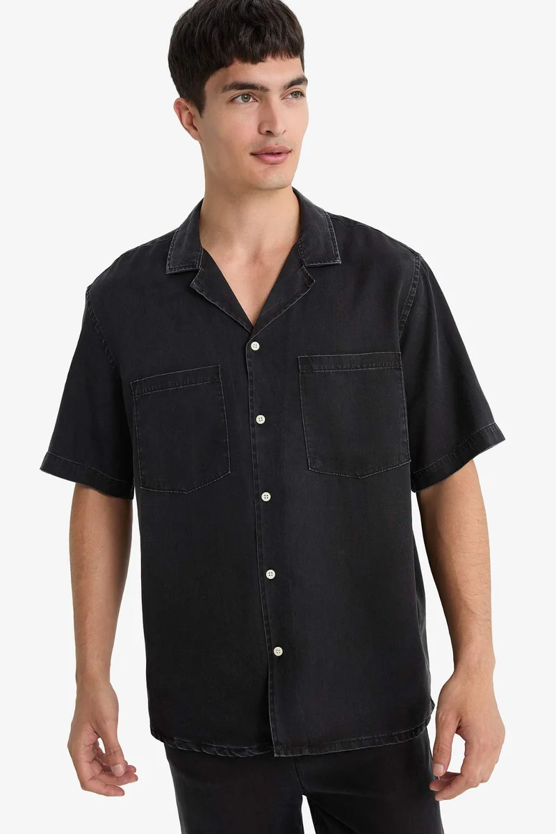 DeFacto Relax Fit Short Sleeve Cotton Shirt