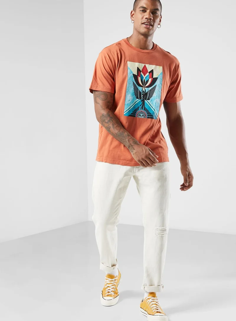 OBEY Lotus Angel Canvas T-Shirt
