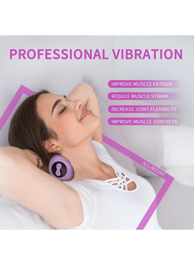 Maxgia Heating Vibrating Peanut Massage Ball - 5 Intensity Levels & 1 Heat Mode - Foam Roller Double Lacrosse Ball - Deep Tissue Trigger Point Therapy - Handheld, Mobility, Rechargeable (Purple) - Image 3