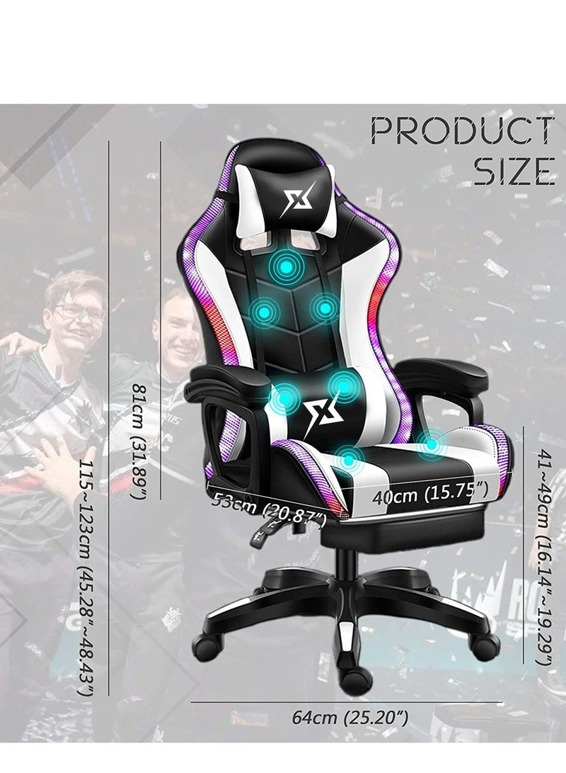 Generic Gaming Chair LED Light Racing Chair,Ergonomic Office Massage Chair - Image 4