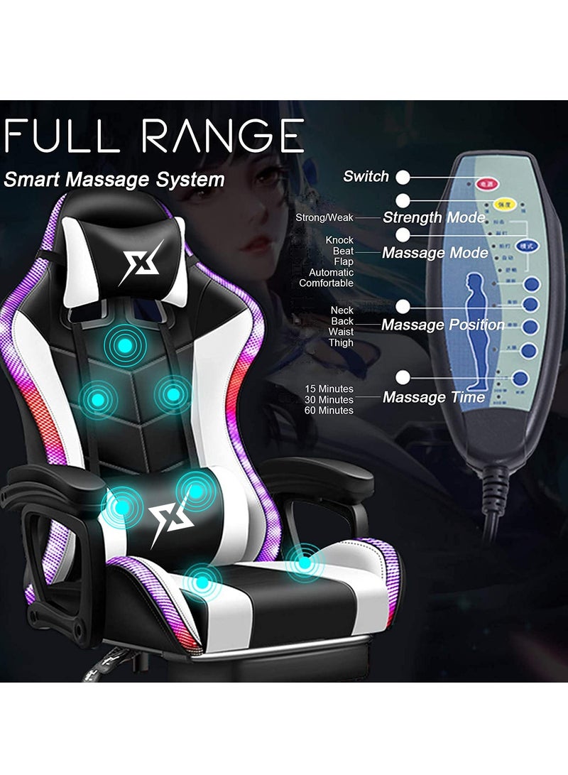 Generic Gaming Chair LED Light Racing Chair,Ergonomic Office Massage Chair - Image 3