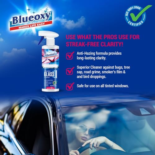 Blueoxy Glass Cleaner Liquid 500 Ml | Used for Car Glass, Magnetic Glass, Lenskart Glass, Window Glass, Bathroom Shower Glass, Glassware Cleaner, Mirror Cleaner and Many More | Pack 1 - Image 4