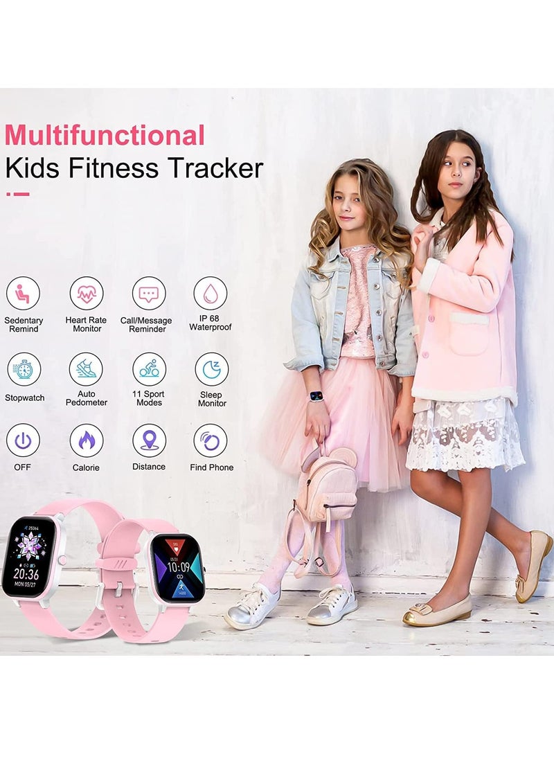DMG TECH Fitness Tracker Watch for Kids, IP68 Waterproof Kids Smart Watch with 1.4" DIY Watch Face 19 Sport Modes, Pedometers, Heart Rate, Sleep Monitor, Great Gift for Boys Girls Teens 6-16  - Image 2