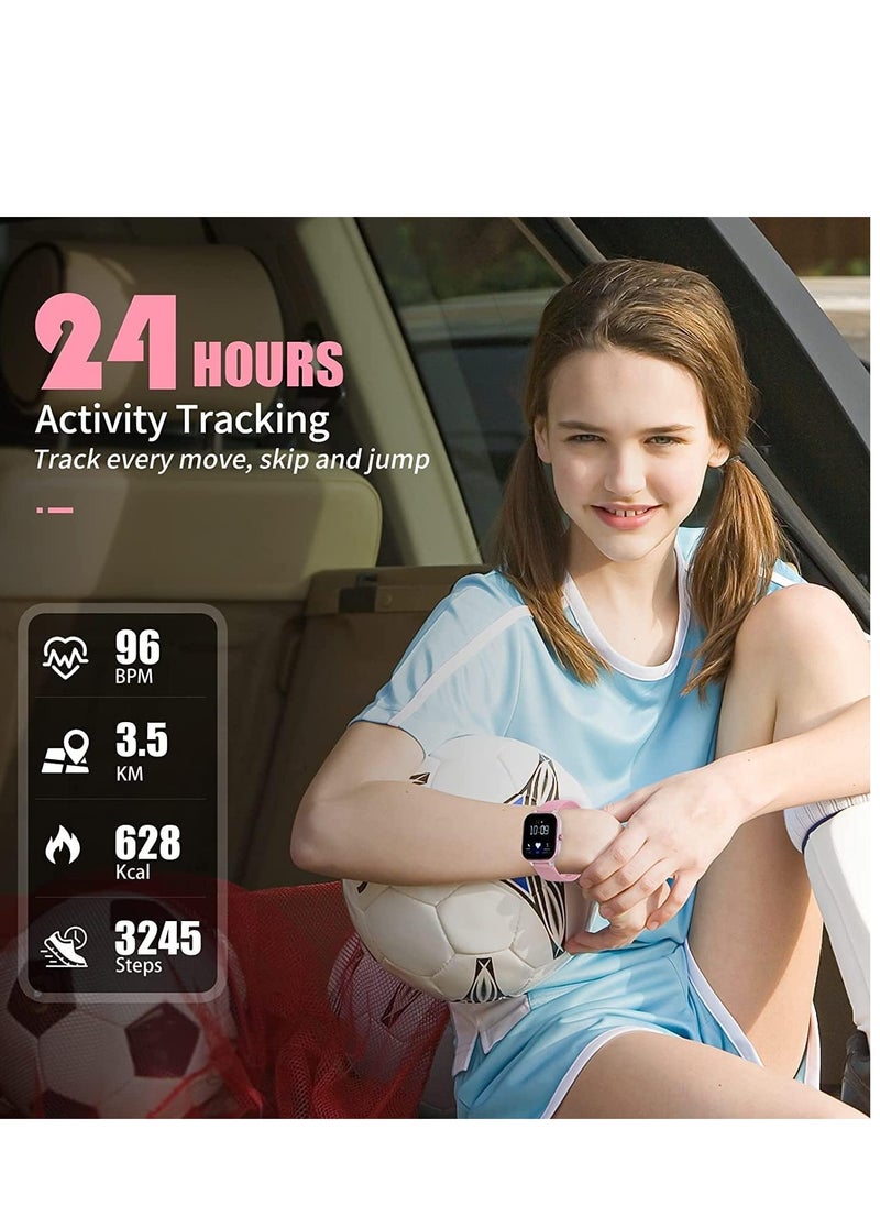DMG TECH Fitness Tracker Watch for Kids, IP68 Waterproof Kids Smart Watch with 1.4" DIY Watch Face 19 Sport Modes, Pedometers, Heart Rate, Sleep Monitor, Great Gift for Boys Girls Teens 6-16  - Image 4