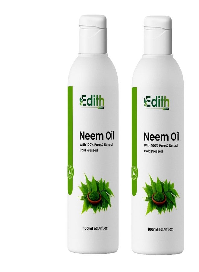 EDITH زيت النيم النقي متعدد الأغراض من إديث ناتشورال للشعر والبشرة - يزيل البثور وحب الشباب ويعالج أي عدوى فطرية من الجلد 100 مل (2) - Image 1