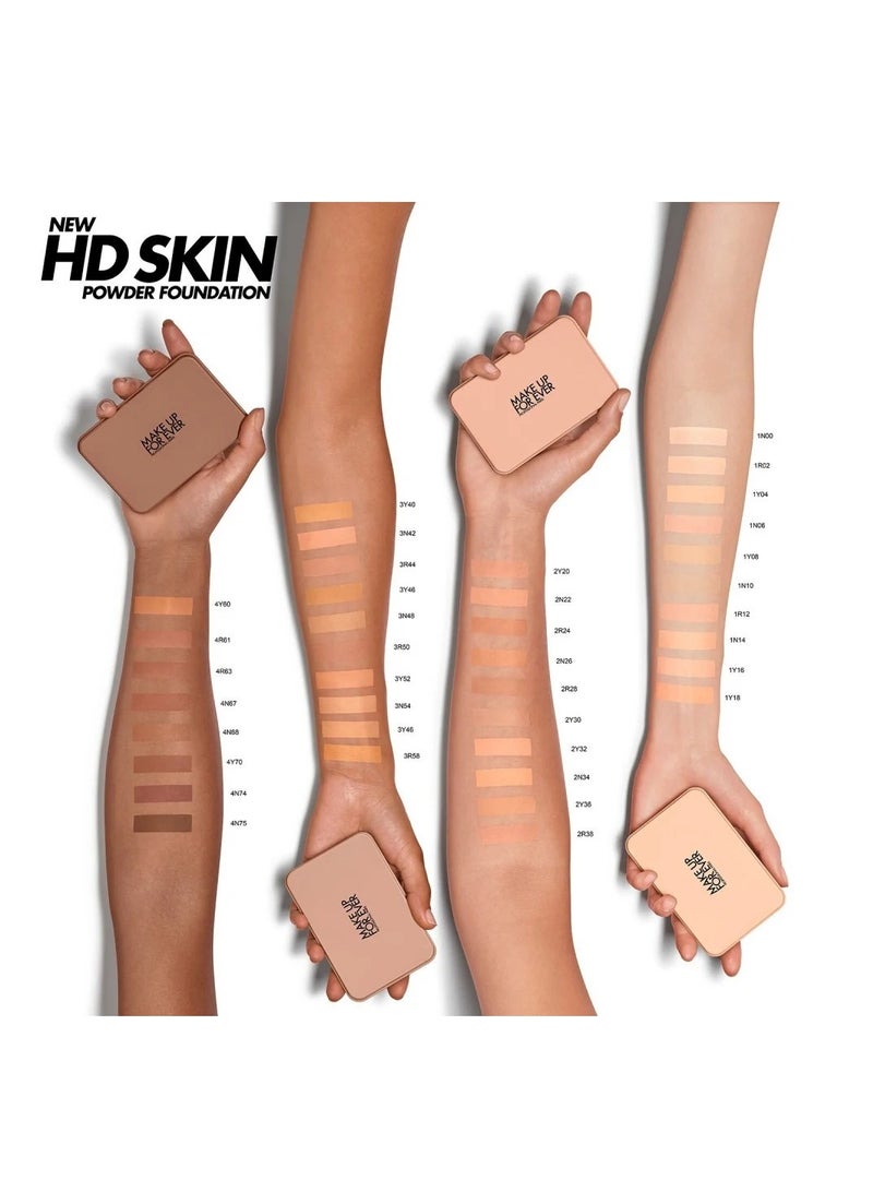Make Up For Ever HD Skin Matte Velvet Compact Powder Foundation No. 1y16 Warm Beige - Image 3