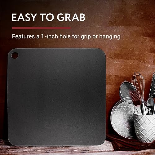 IMPRESA Pizza Steel for Oven - 14 x 14 x 0.25 in Black Carbon Steel - Fast Heat Retention for Crispy Crust - Nonstick Surface with Pizza Stone & Pan Performance - Image 5