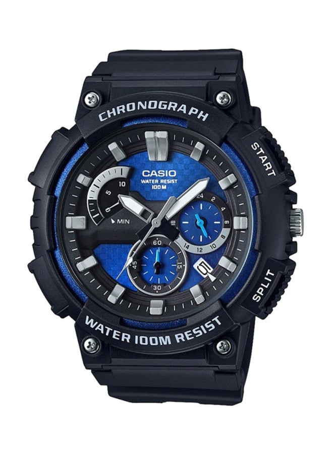 كاسيو ساعة يد يوث بعقارب ومقاومة للماء طراز MCW-200H-2AV - مقاس 56 مم - لون أسود رجال - Image 1
