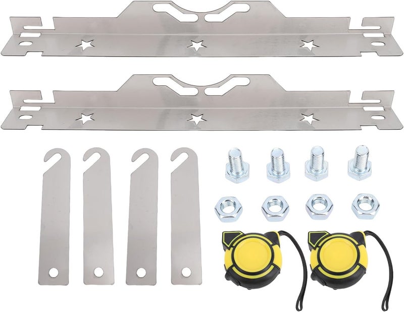Wheel Alignment Tool, Heavy Duty Stainless Steel Hub Stands Balancing Plates with Tape Automotive Toe Alignment Tools for Cars, Trucks Vehicle Calibration (with 2pcs 3 Meters Tape Measures) - Image 1