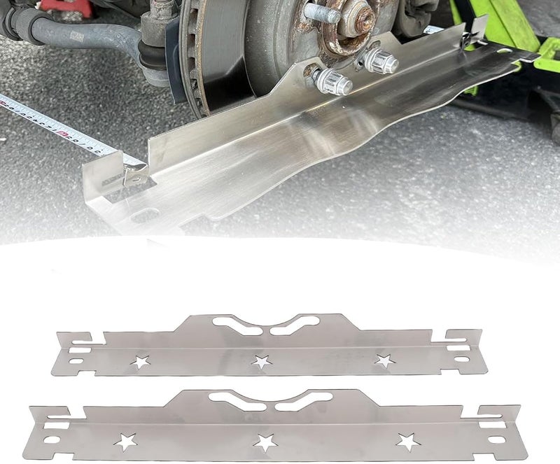 Wheel Alignment Tool, Heavy Duty Stainless Steel Hub Stands Balancing Plates with Tape Automotive Toe Alignment Tools for Cars, Trucks Vehicle Calibration (with 2pcs 3 Meters Tape Measures) - Image 5