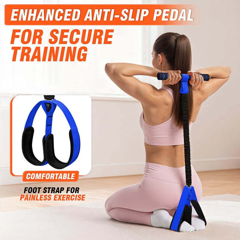 UZTUGG Resistance Bands with Handle 95lbs, Upgrade Men Exercise Bands for Full Body Training, Core, ABS, Legs, Glutes, Arms, Pilates, Physical Therapy, Strength, Pedal Resistance Band for Home Workout - Image 2