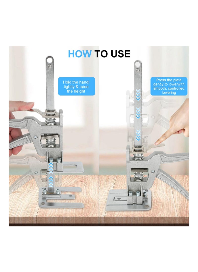 KASTWAVE Labor Saving Arm Jack 2Pcs, Lever Arm Lifter Full Metal Labor Saving Arm Jack Arm Hand Tool Furniture Board Lifter Drywall Lifts Jack for Door And Wooden Panel Lifting Cabinet Board  - Image 4