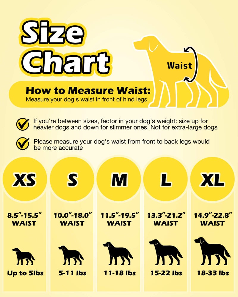 Dono Dog Diapers Female with Stretchy Waist, Disposable Full Wrap Puppy in Heat Period Diapers, 360Â° Leak-Proof Super Absorbent Doggie for Small Medium Large Dogs-16Pcs - Image 2