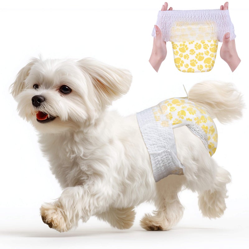 Dono Dog Diapers Female with Stretchy Waist, Disposable Full Wrap Puppy in Heat Period Diapers, 360Â° Leak-Proof Super Absorbent Doggie for Small Medium Large Dogs-16Pcs - Image 1