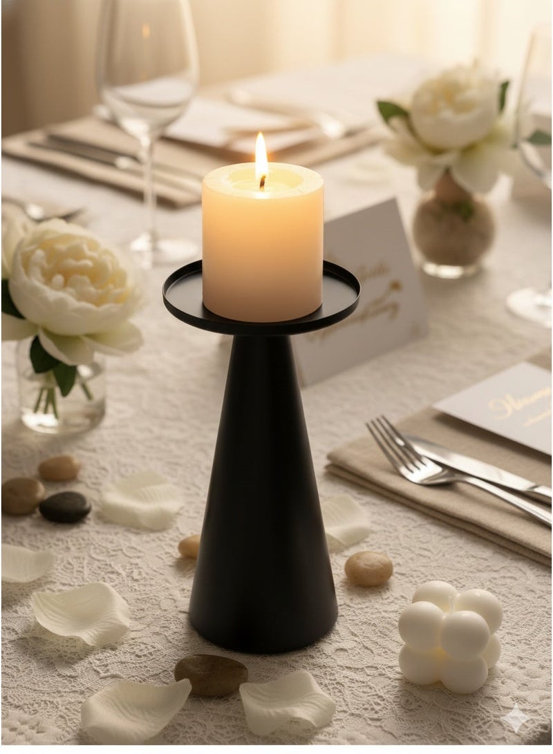 حاملات شموع معدنية أنيقة/حاملات شموع معدنية أنيقة، حاملات شموع معدنية فاخرة على الطراز الاسكندنافي الرومانسي، ديكور منزلي، زينة سطح المكتب، زينة سطح المكتب، مناسبة لتزيين العشاء على ضوء الشموع، زينة الزفاف - Image 1