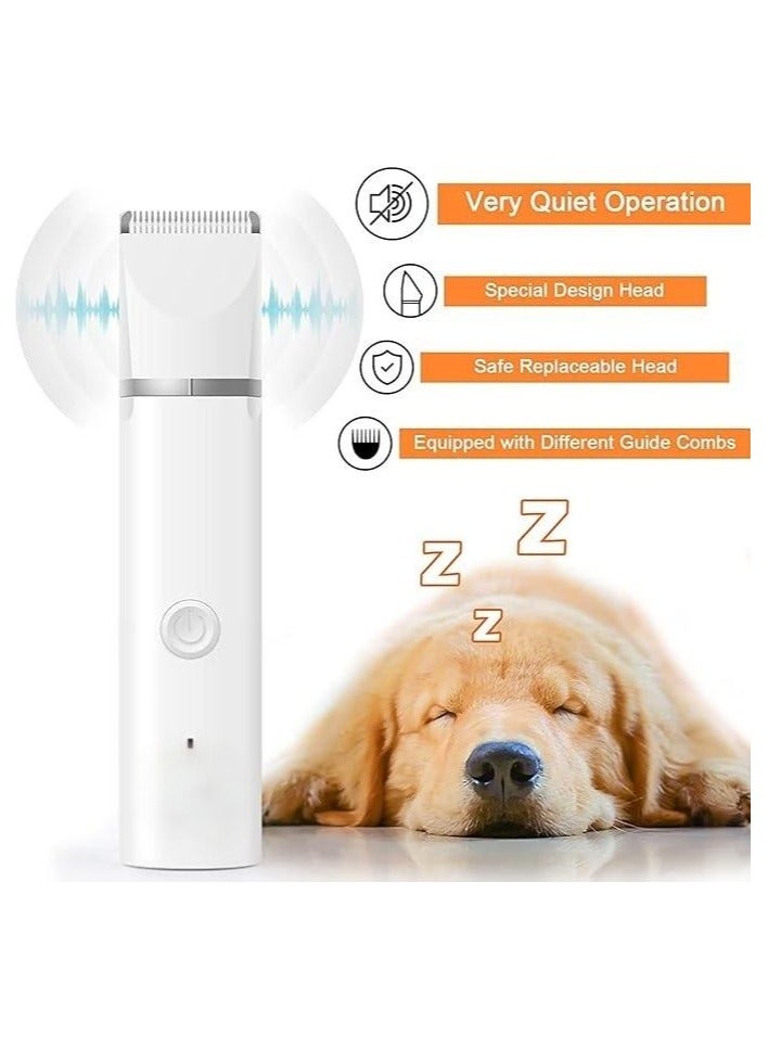 4-in-1 Professional Pet Grooming Kit, Rechargeable Pet Hair Trimmer, Multi-Cutter, Electric Hair Clipper for Cats and Dogs with Four Comb Attachments - Image 3