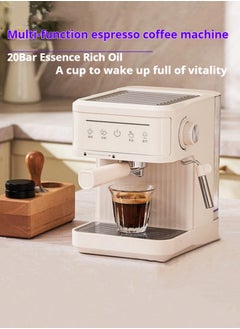 M MIAOYAN New espresso machine high-pressure extraction small office home semi-automatic espresso espresso steam brewing all-in-one coffee machine  - Image 1