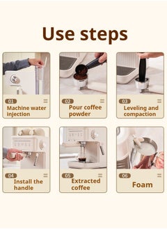 M MIAOYAN New espresso machine high-pressure extraction small office home semi-automatic espresso espresso steam brewing all-in-one coffee machine  - Image 5