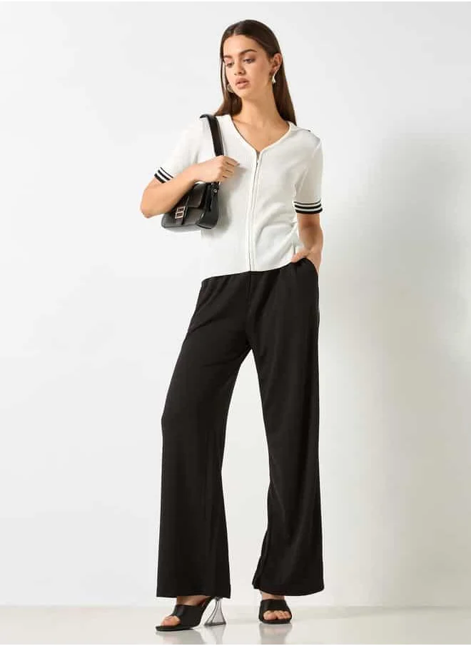 2Xtremz 2Xtremz Textured Pants with Elasticated Waistband and Pockets