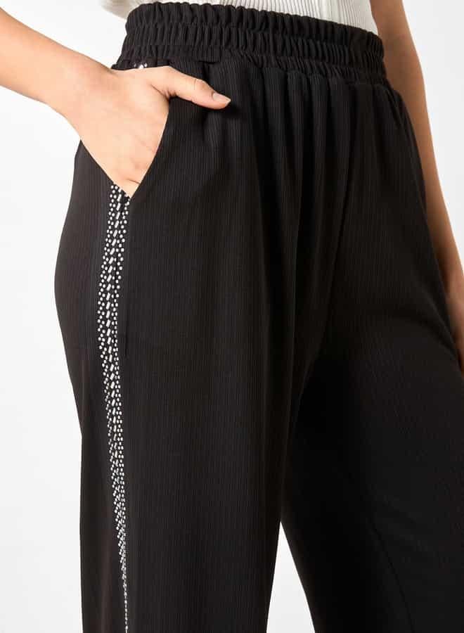 تواكستريمز بنطلون بارز الملمس بجيوب وخصر مطّاطي من تو إكستريمز - Image 4