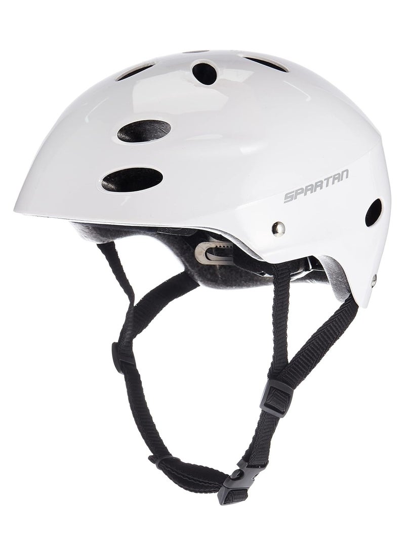 Spartan - Multi-Sport Helmet | Superior Ventilation, Safety, And Lightweight Design | Ideal For Skateboarding, Cycling, Roller Skating, And Youth Scooters | Bicycle Helmet For Active Kids - White - Image 1