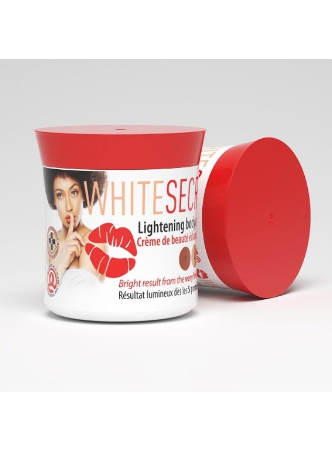 White Secret 4-Piece Skincare Combo Set – Lightening Body Cream, Dark Spot Remover, Exfoliating Shower Gel & Lightening Face & Body Soap - Image 3