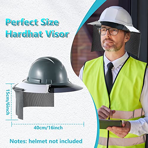 Feekoon Reusable Hard Hat Visor, with Neck Protector Breathable Shade Net Full Brim Hard Hat Sun Shade, Sun Protection Helmet Sun Shade, Compatible with V-Gard Cap, Helmet Not Included - Image 5