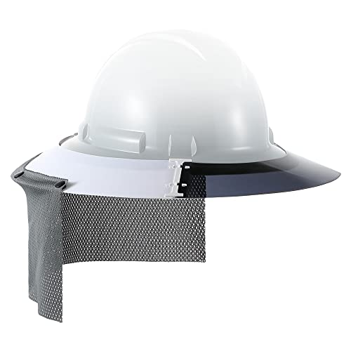 Feekoon Reusable Hard Hat Visor, with Neck Protector Breathable Shade Net Full Brim Hard Hat Sun Shade, Sun Protection Helmet Sun Shade, Compatible with V-Gard Cap, Helmet Not Included - Image 1