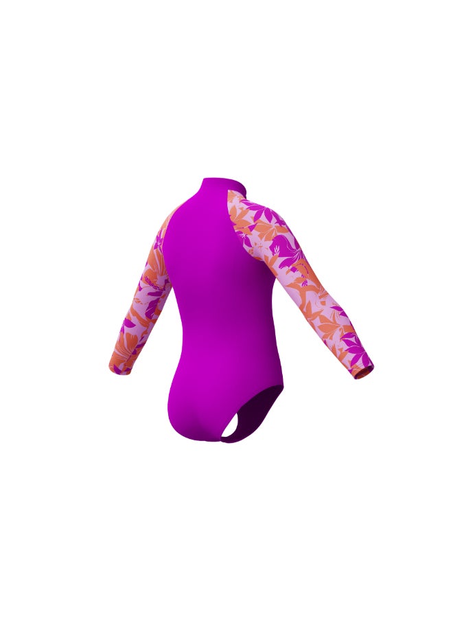 speedo GirlsLongSleeveSwimsuitDiva, 15-16  - Image 4