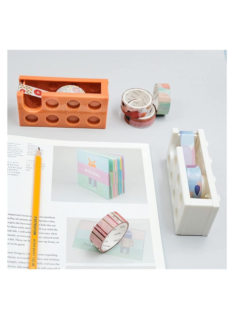 Y&D 4 Pieces Desk and Paper Tape Dispenser for Office Home School DIY Stickers - Image 5